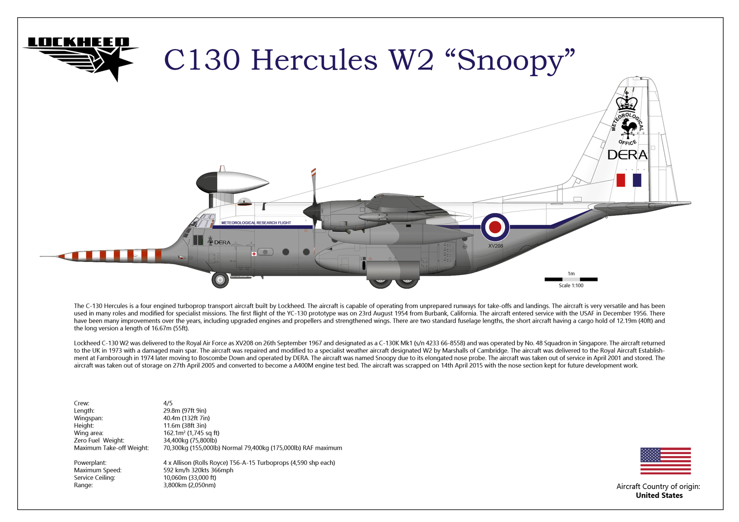 Lockheed C130 hercules W2 &quot;Snoopy&quot; XV208