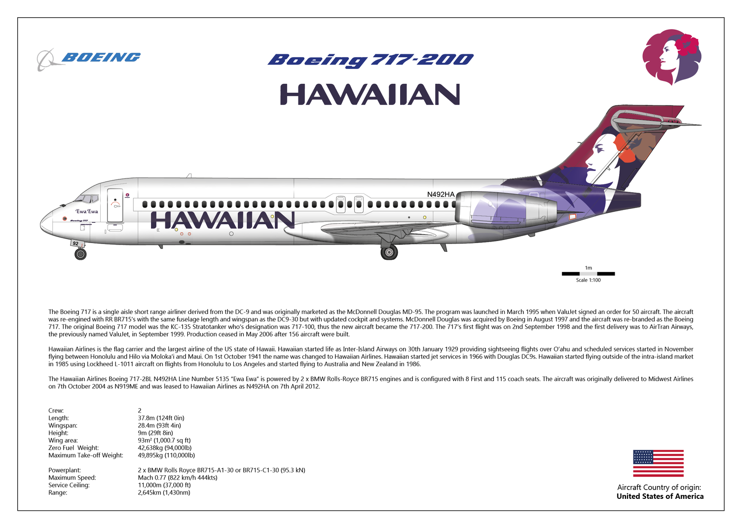 Boeing 717-200 airliner Format B