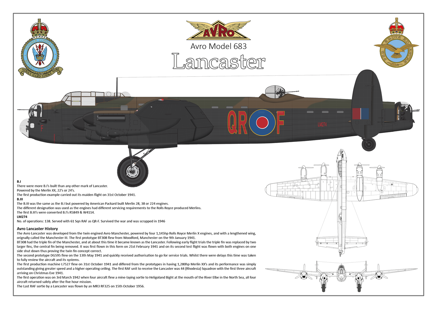 Avro Lancaster B.Mk1 - LM274 - Digital Download