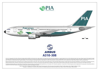 Airbus A310-308 - Pakistan International Airlines - PIA