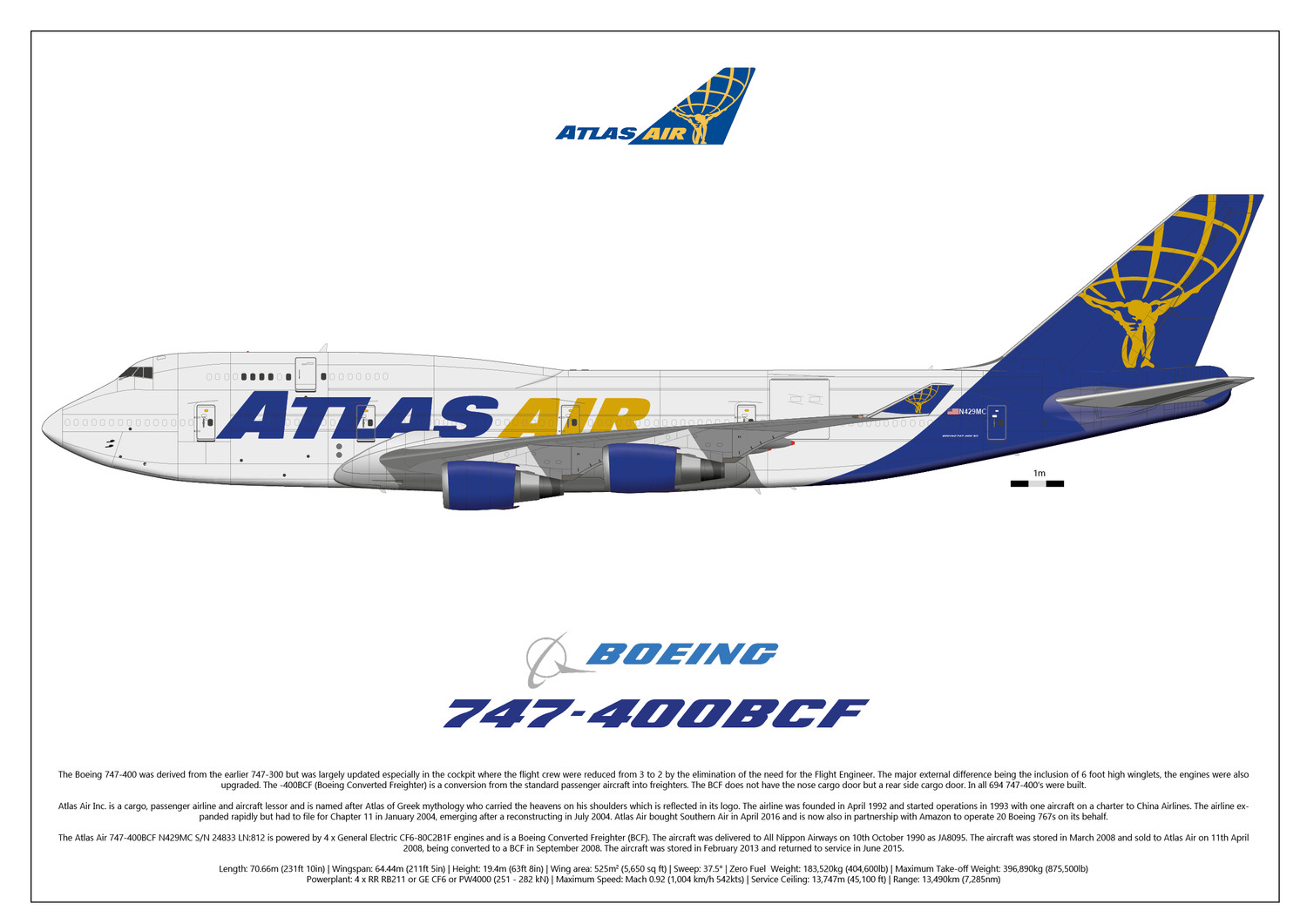 Amazon | JC Wings 1:400 XX40140 Atlas Air アトラス航空