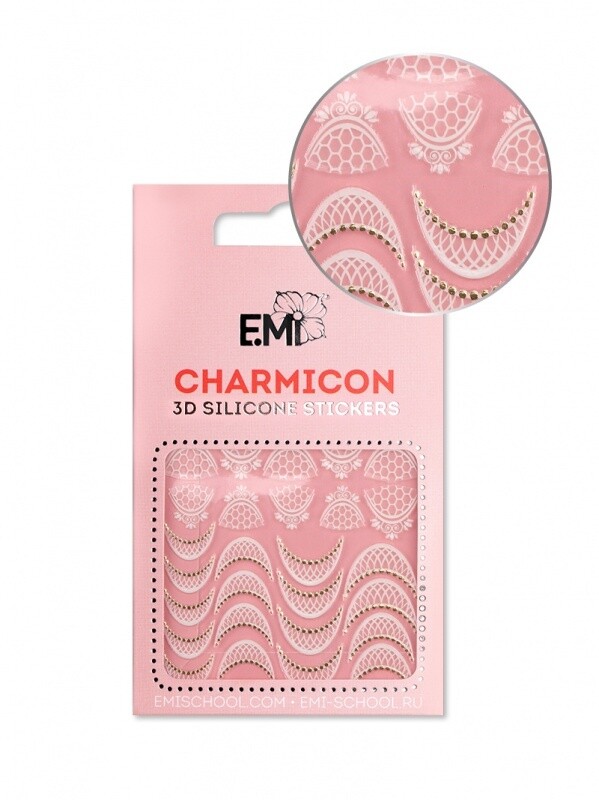 Charmicon 3D Silicone Stickers №108 Кружевные лунулы