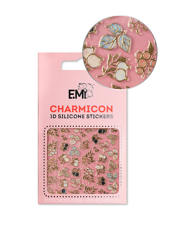Charmicon 3D Silicone Stickers №137 Веточки и ягоды