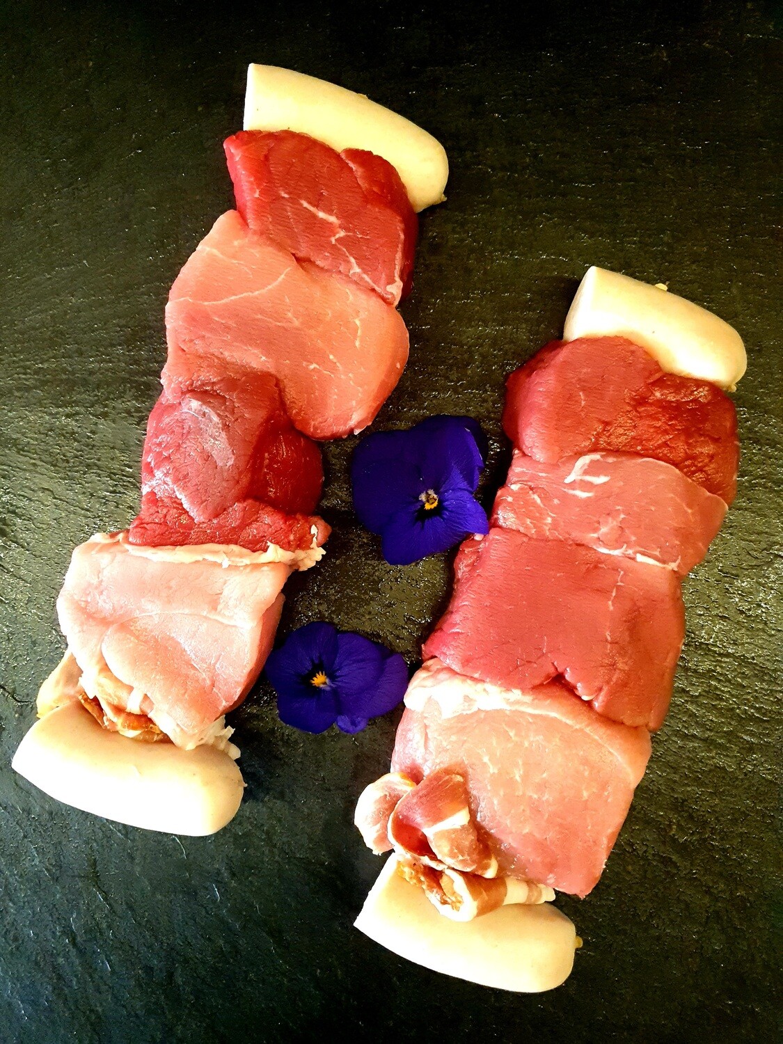 Mixed beef and pork skewer (approx. 180gr.) (Switzerland)