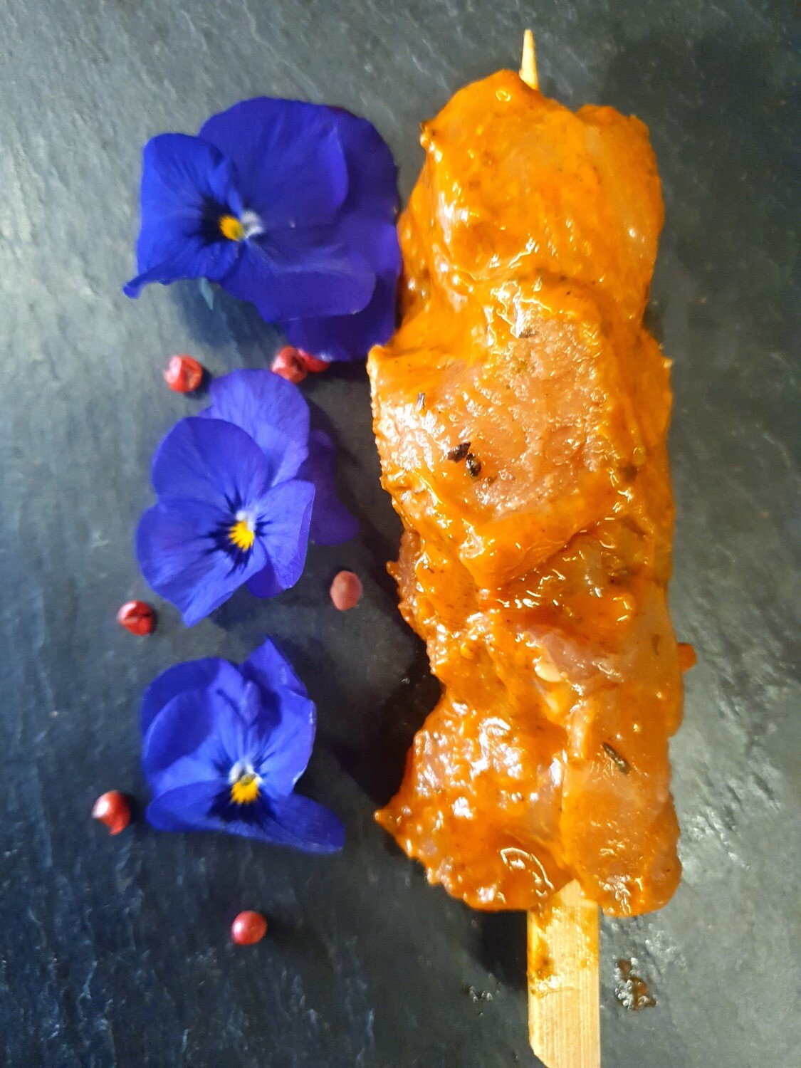 Chicken kebab with honey &amp; soya (about 100gr.) (Switzerland)