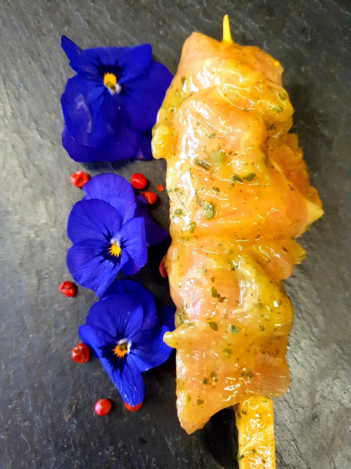 Chicken skewer with wild garlic (about 100gr.) (Switzerland)
