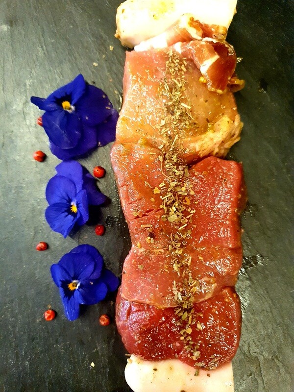 Gemischter Rind-Schwein-Spieß mit Kräutern (ca. 180gr.) (Schweiz)