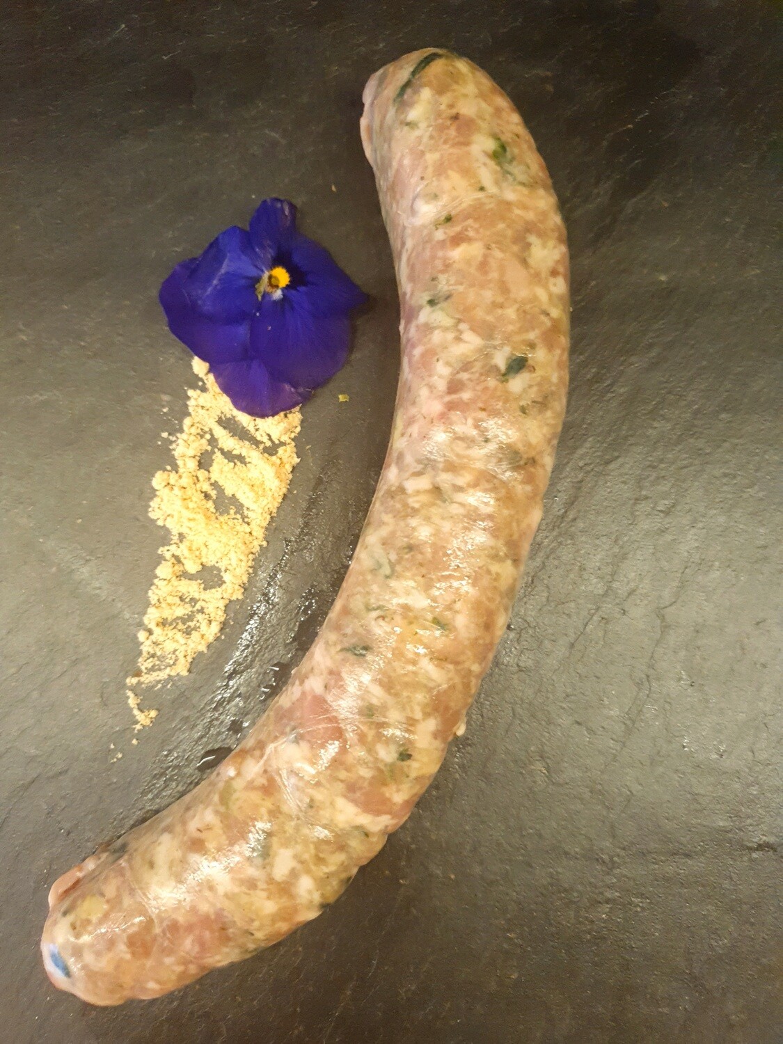 Pork roast sausage with wild garlic (150gr.) (Switzerland)