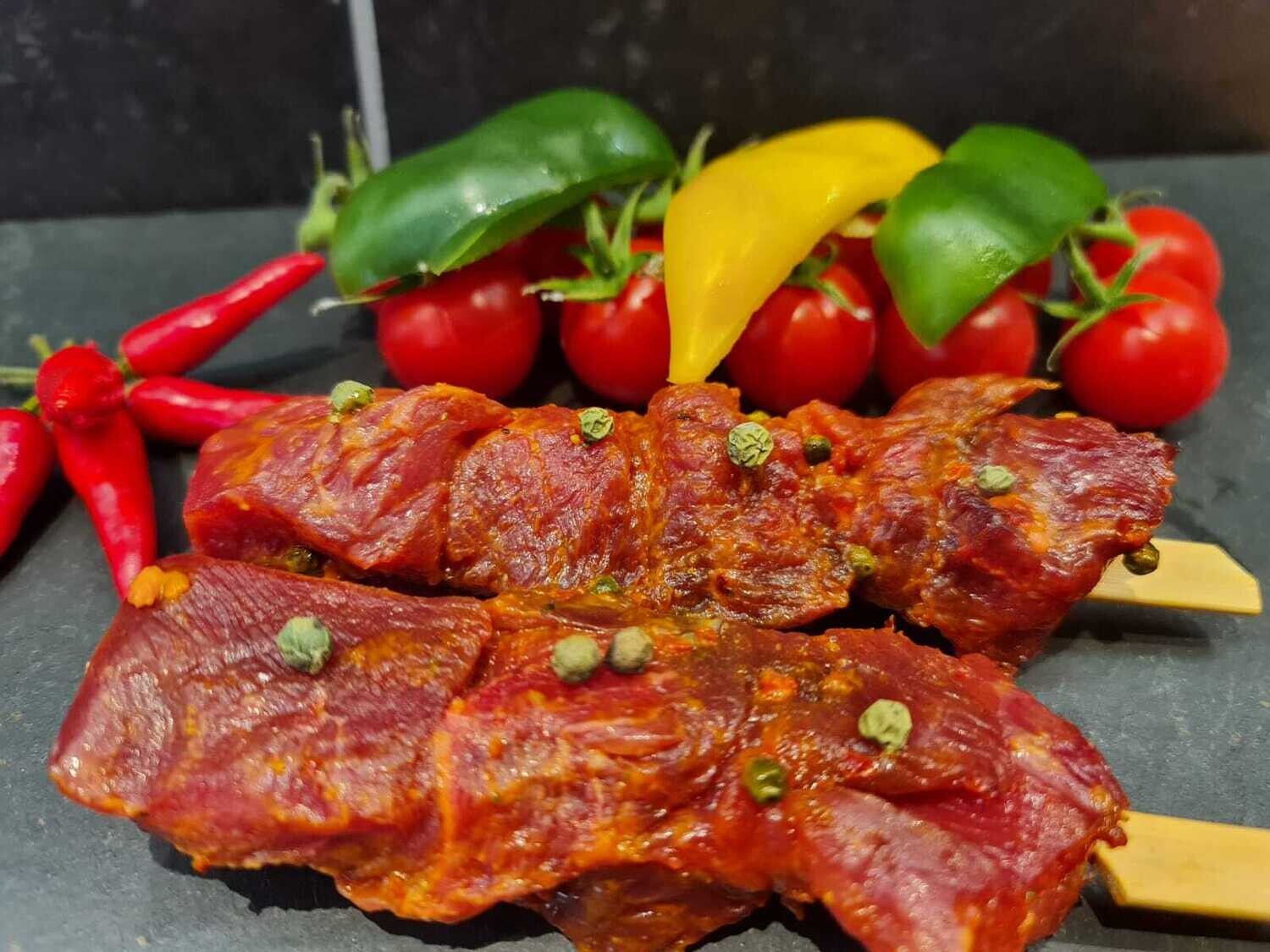 Brochette de bœuf - poivre vert (environ 100gr.)