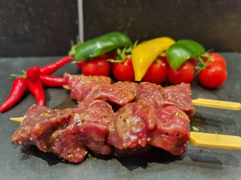 Brochette d'Autruche poivre citron (environ 100gr.)