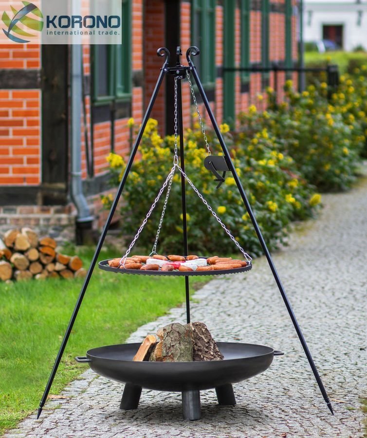 Barbecue trépied  suspendu 180 cm avec poulie + Brasero. A partir de