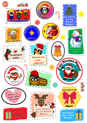 Pegatinas de Navidad personalizadas Pegatinas de Navidad personalizadas