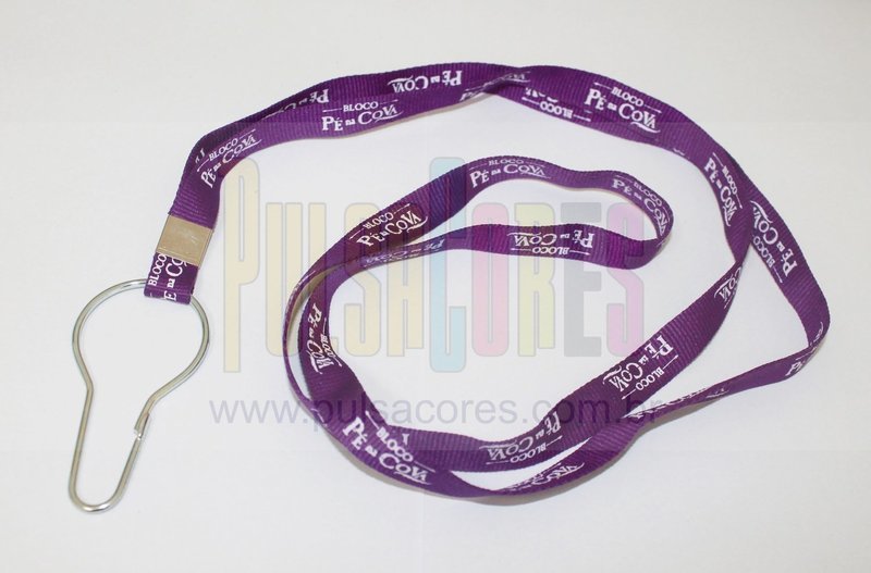 Cordão para Caneca Personalizado por SILK ( 2 lado - FRENTE X VERSO ) 12 x 120cm PACOTE C/ 100 unidades