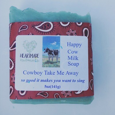 Happy Cow milk soap cowboy take me away