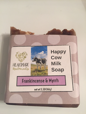Happy Cow Milk soap -frankincense & Myrrh