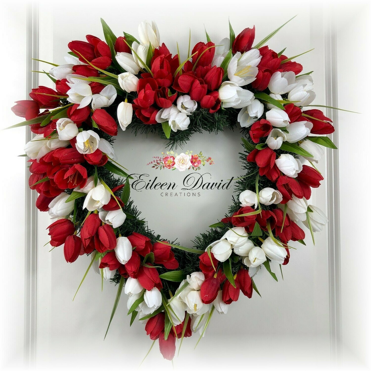 Mini Tulip Heart Shaped Wreath