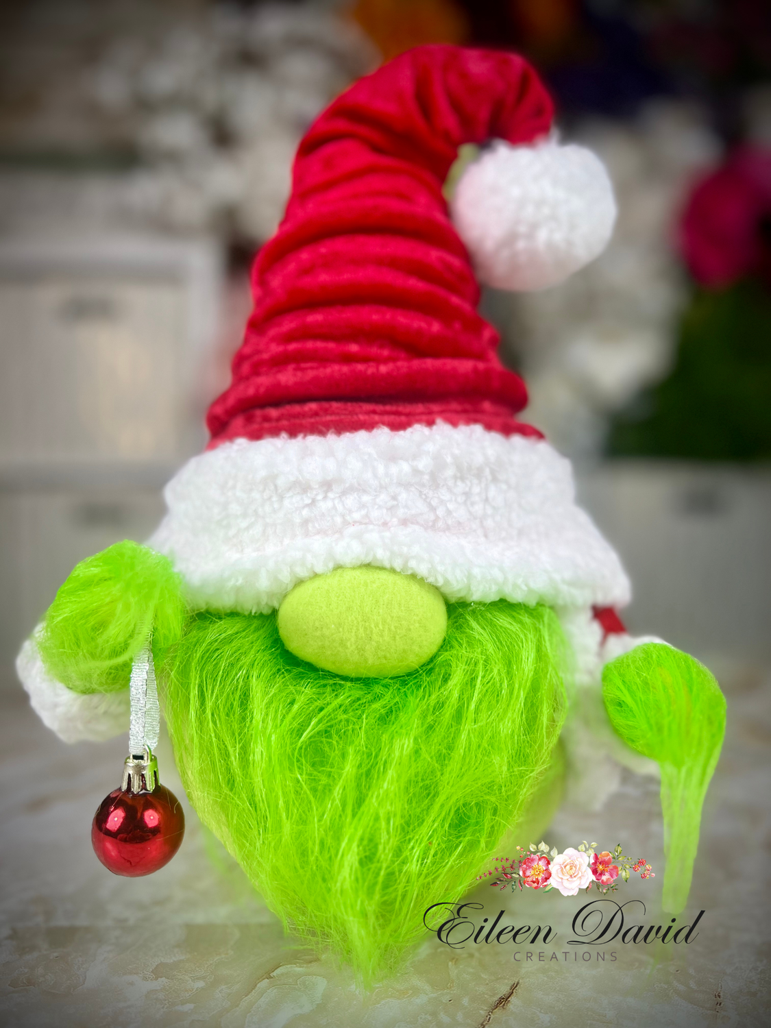 Green Santa Gnome