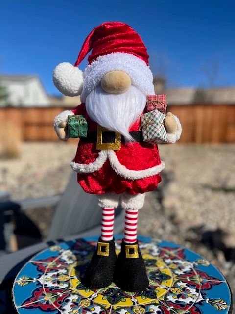 Standing Santa Gnome with Gifts