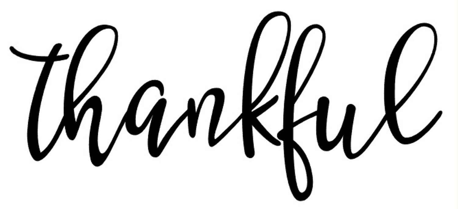 &quot;thankful&quot; Vinyl Decal