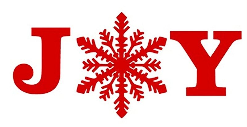 &quot;JOY&quot; with snowflake HEAT TRANSFER VINYL Decal