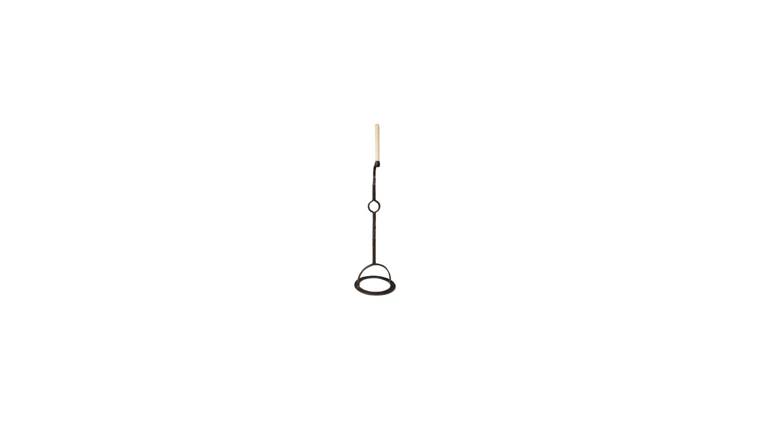 Custom Hand Forged Iron Candlestick with Round Base