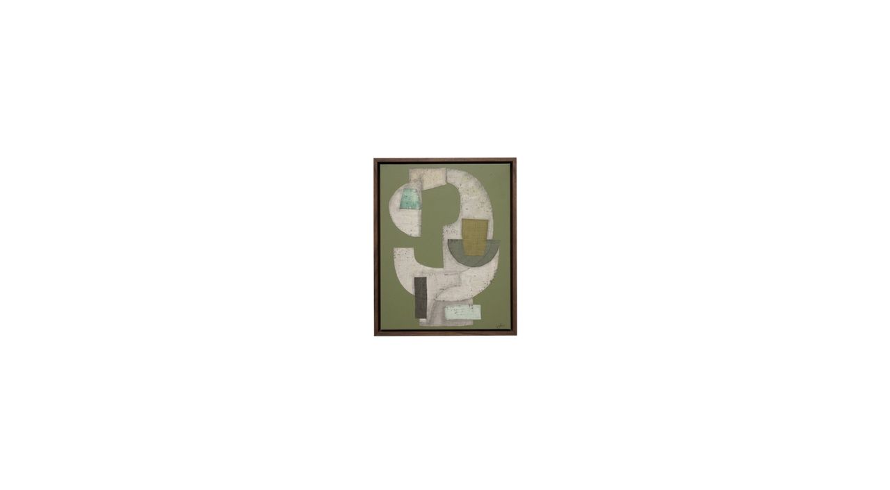 “Edamame No 2”Abstract Art by Jennifer Gibbs 17 1/2"” x 21 1/2"