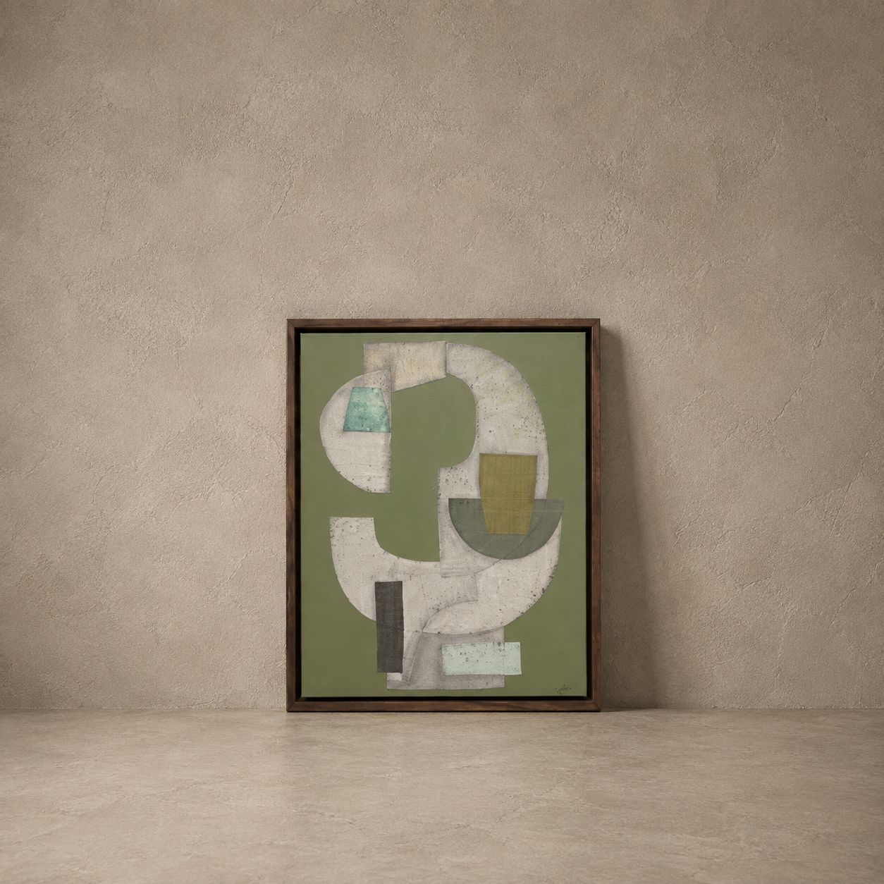 “Edamame No 2”Abstract Art by Jennifer Gibbs