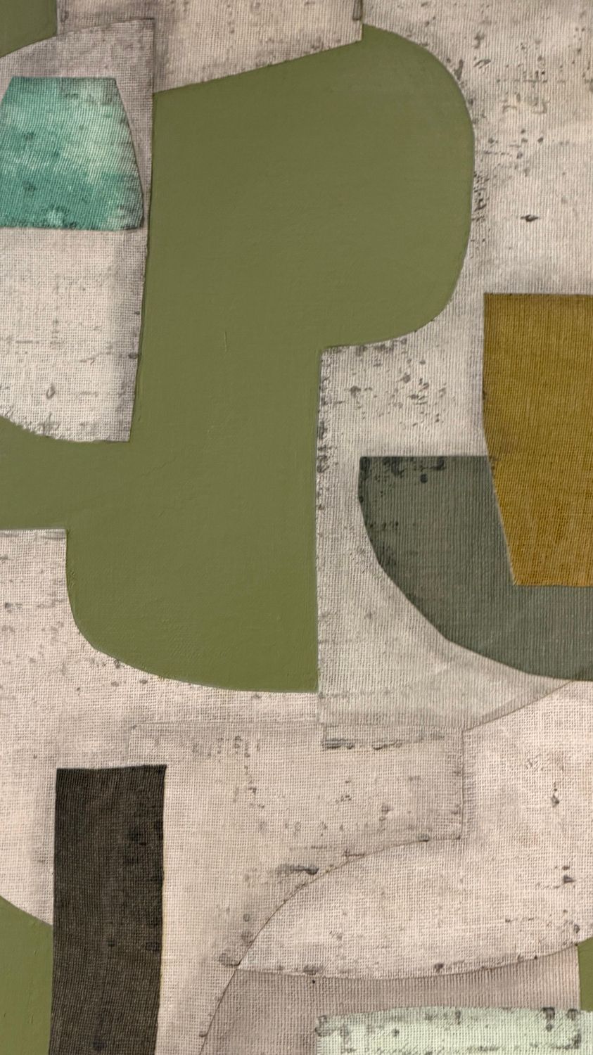 “Edamame No 2”Abstract Art by Jennifer Gibbs