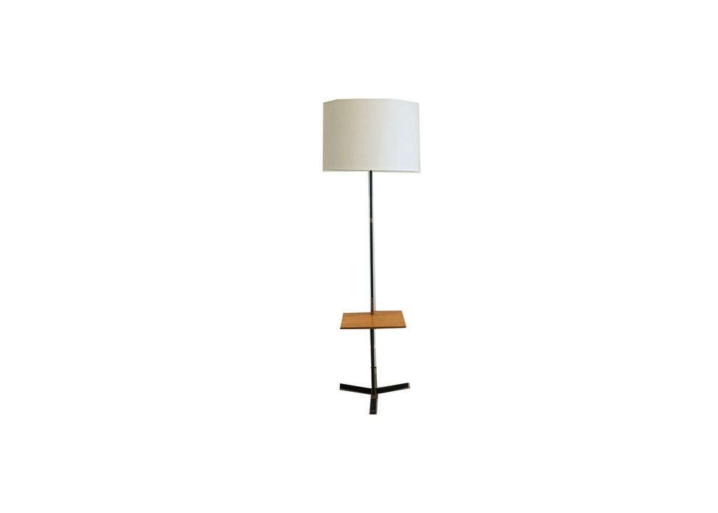 Mid Century Floor Lamp Tray Table with Shade