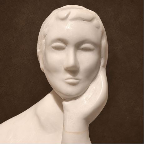 "Portrait of a Lady" Marble Sculpture by Kelley Estes