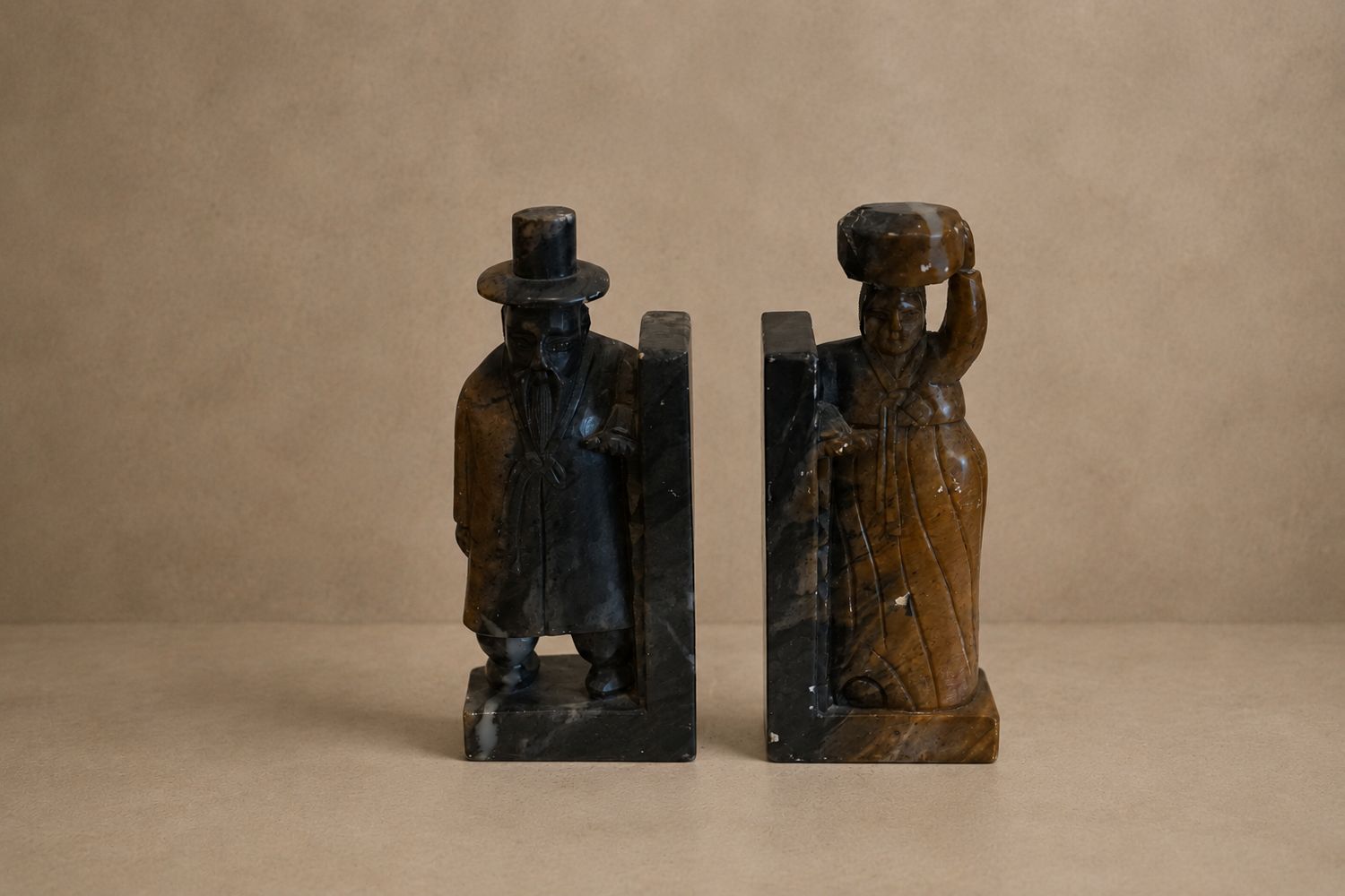 Vintage Stone Bookends