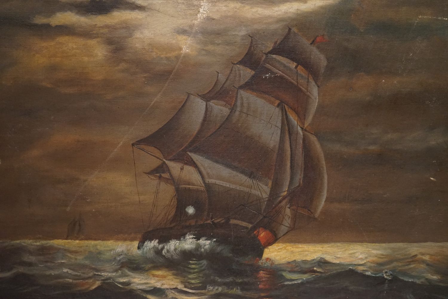 19th Century Maritime Oil Painting