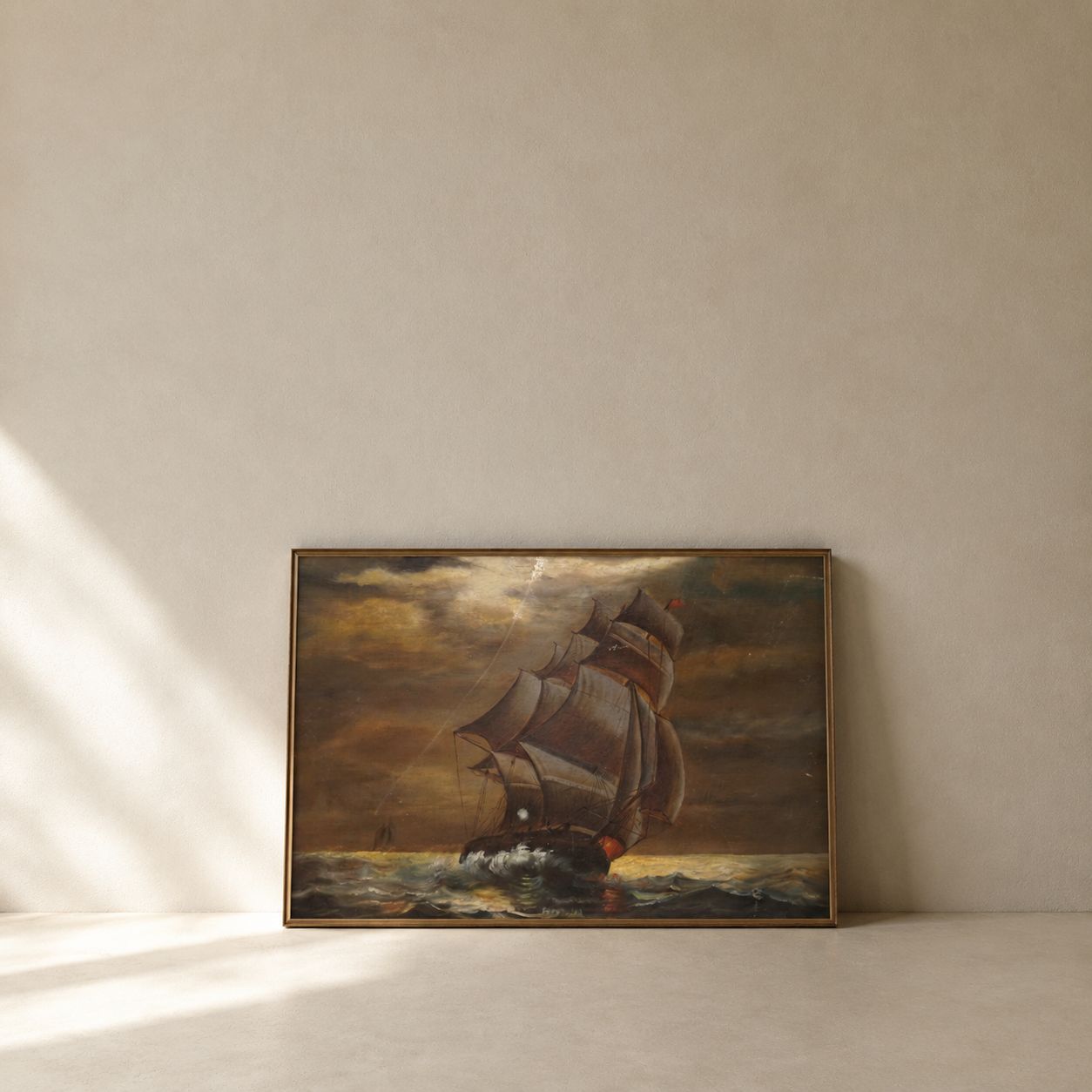 19th Century Maritime Oil Painting