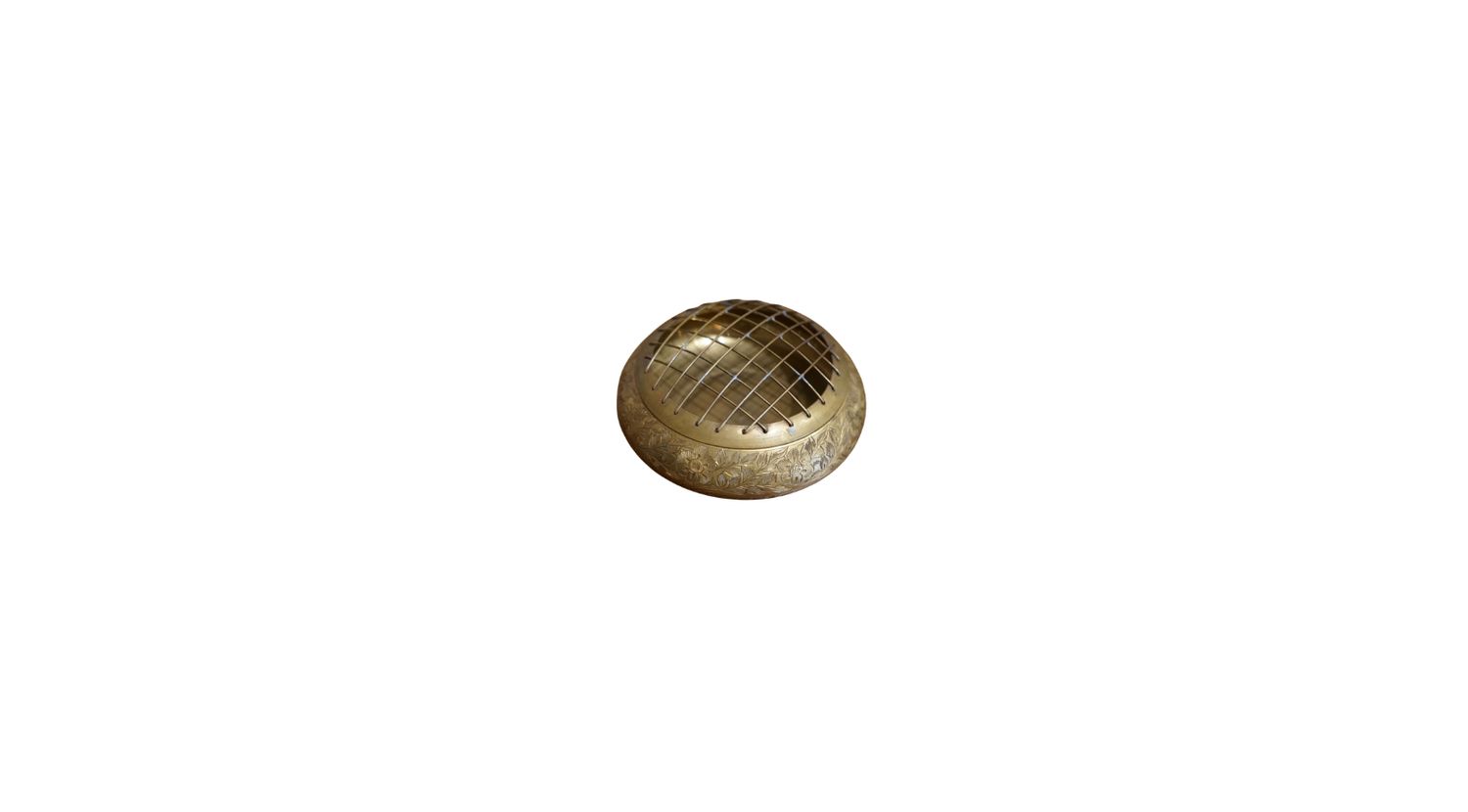 Small Brass Frog Planter for Flowers