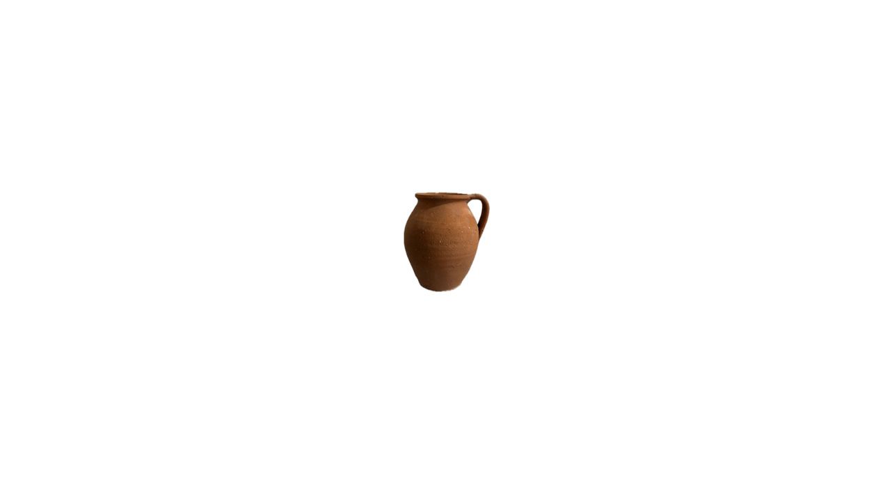 Small Vintage Romanian Clay Water Jar