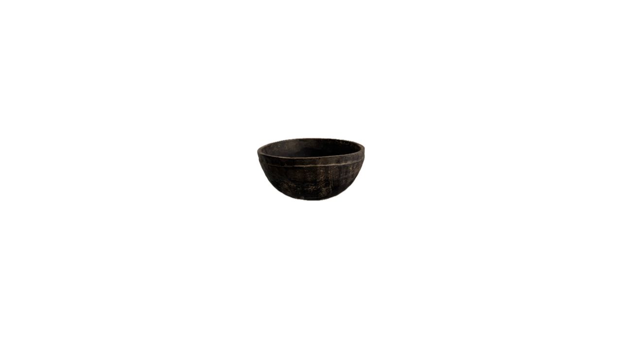 Large Hand Carved African Milking Bowl