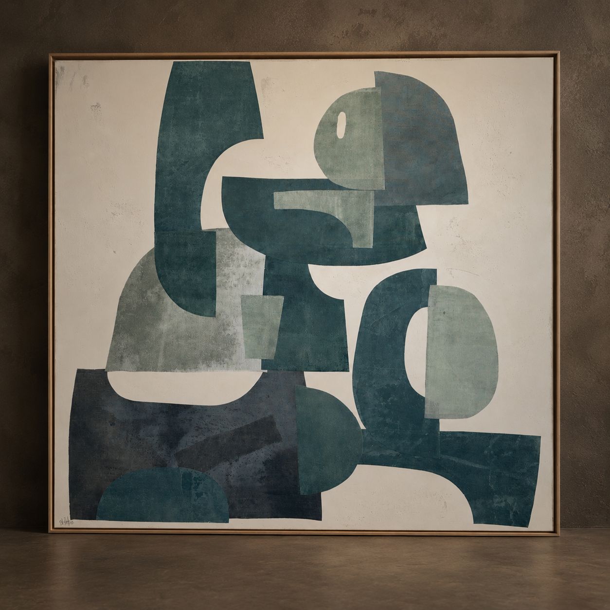 "Teal Drift No. 3" Abstract Art by Jennifer Gibbs