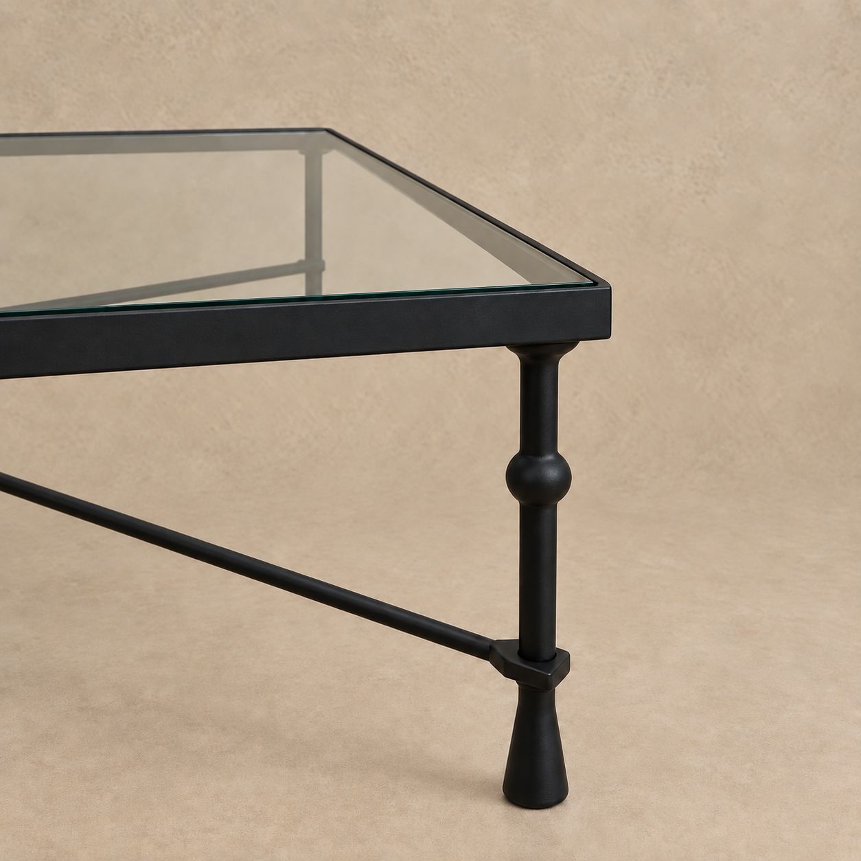 Custom Hand Forged Wrought Iron Cocktail Table by Local Artisan