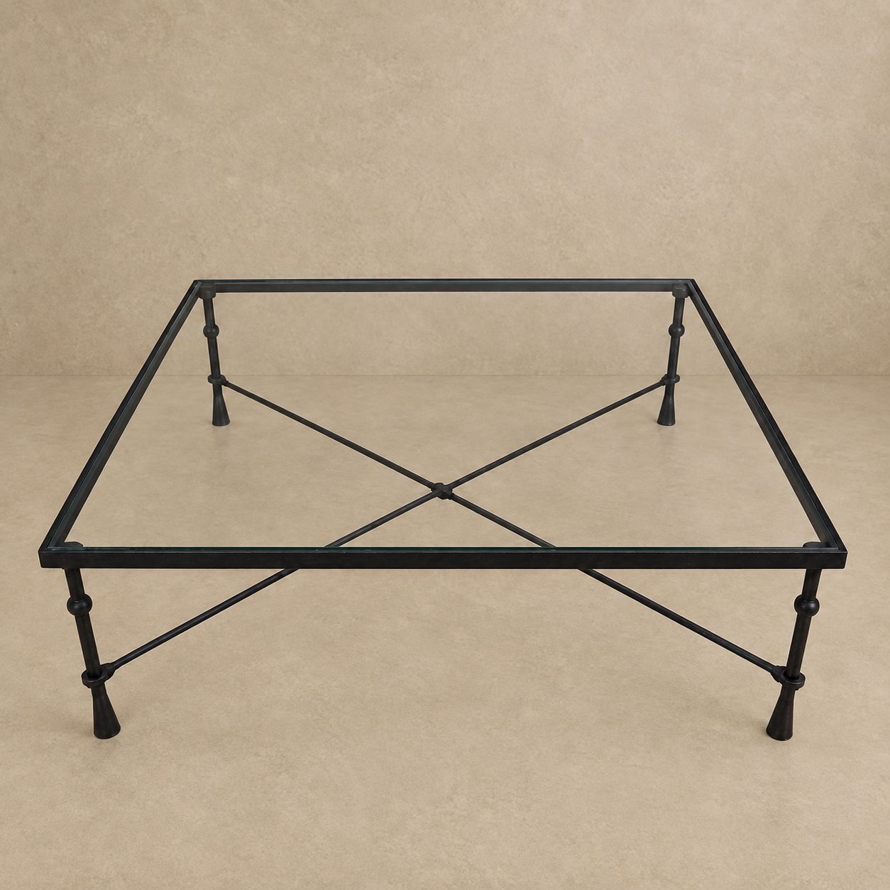Custom Hand Forged Wrought Iron Cocktail Table by Local Artisan