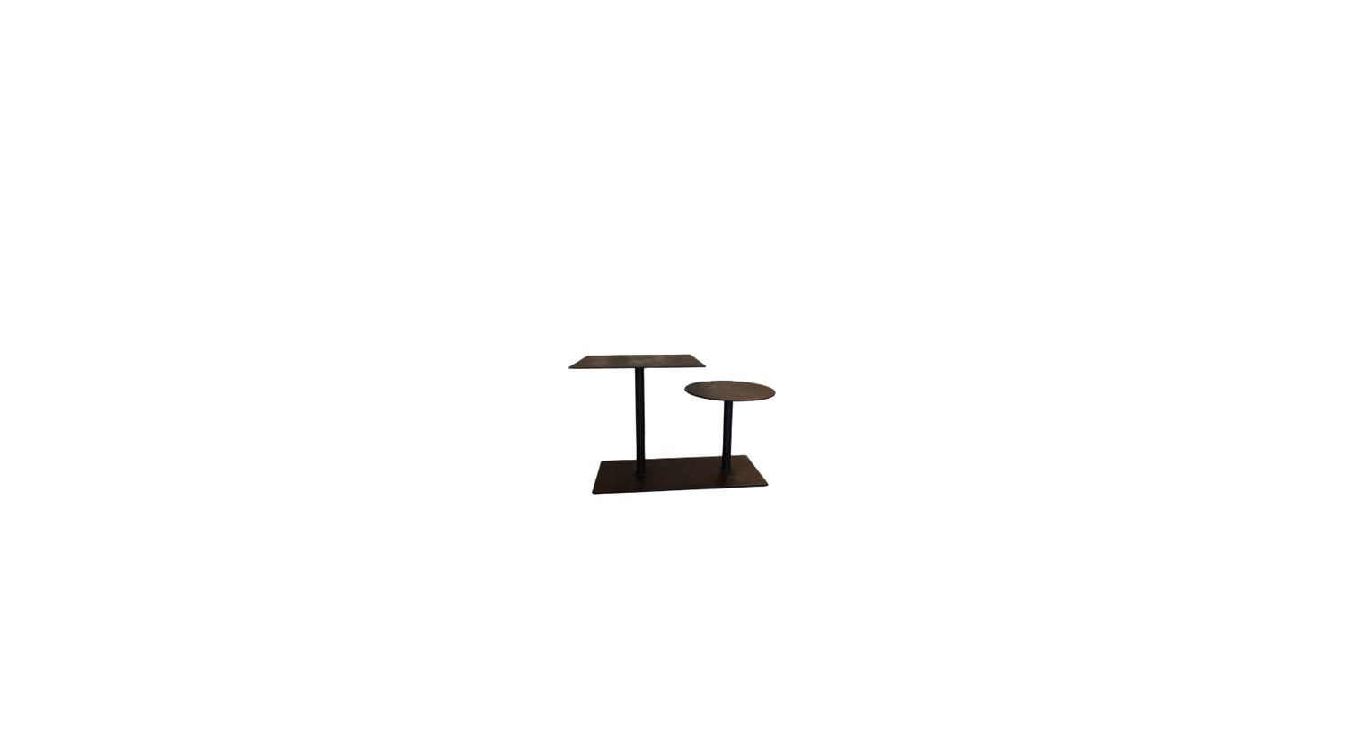 Custom Iron Double Stem Drink Table