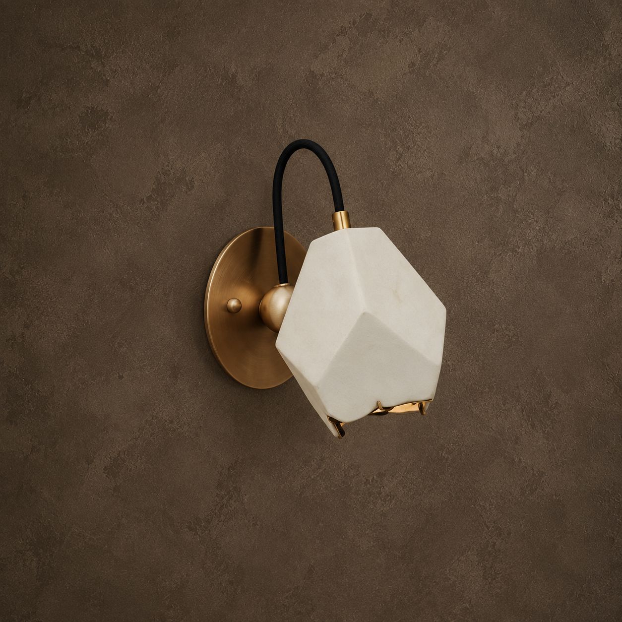 Pair of Ceramic "Relic" Spotlight Sconce in Porcelain Burnout Finish by Brooklyn NY Artisan