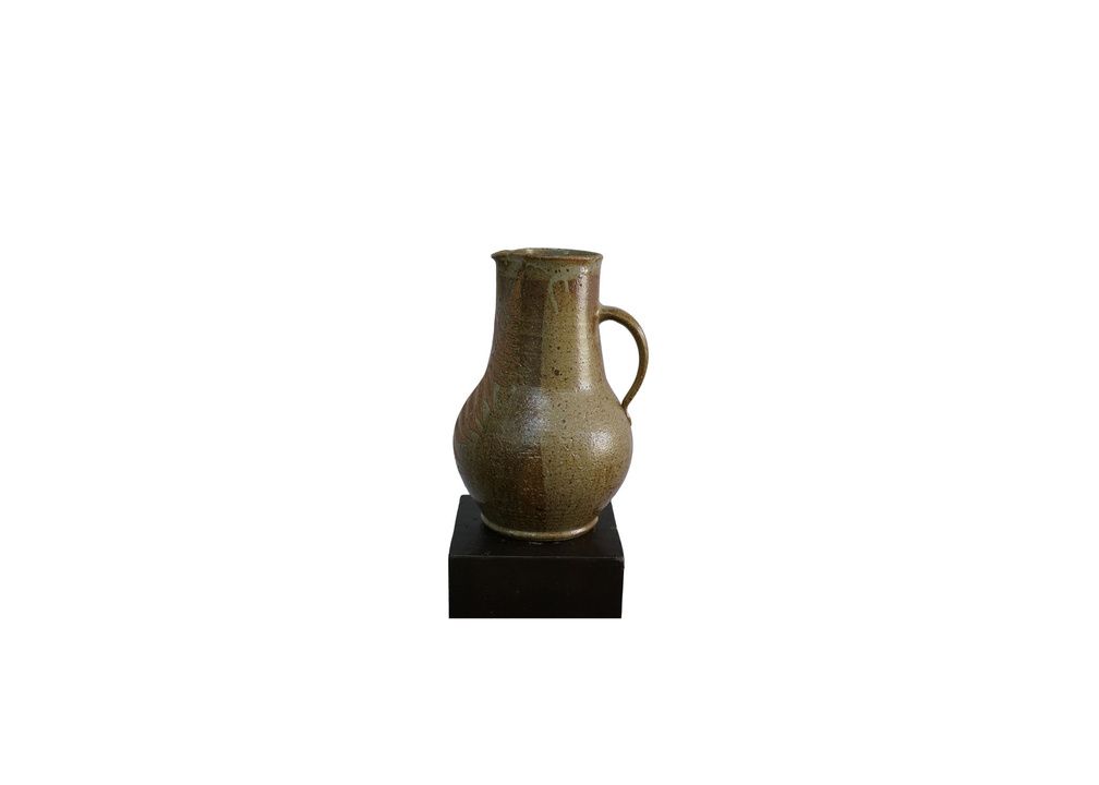 Handmade Pitcher with Fern Relief