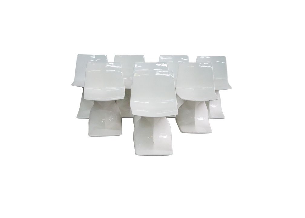 White Fiberglass Dining Chair