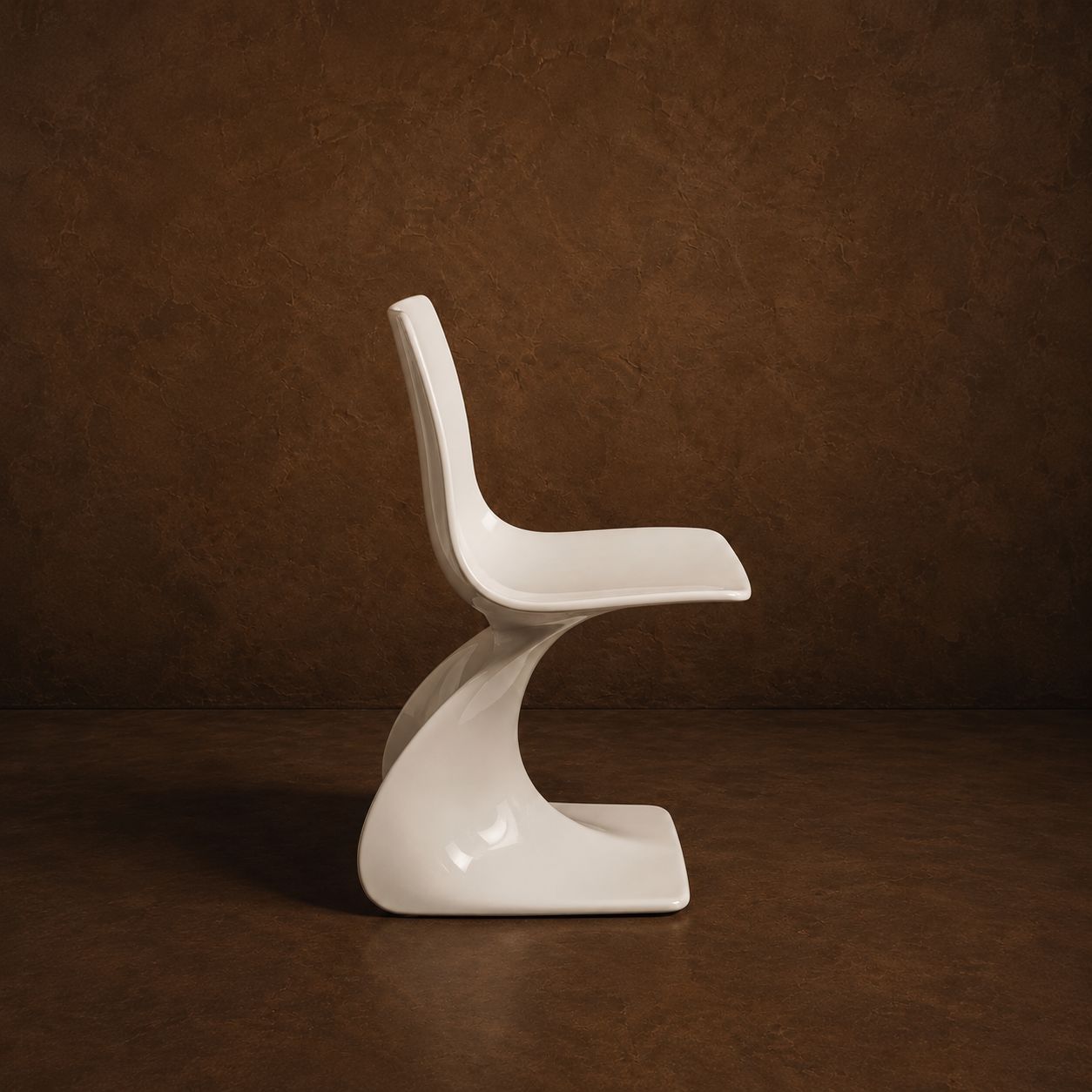 White Fiberglass Dining Chair