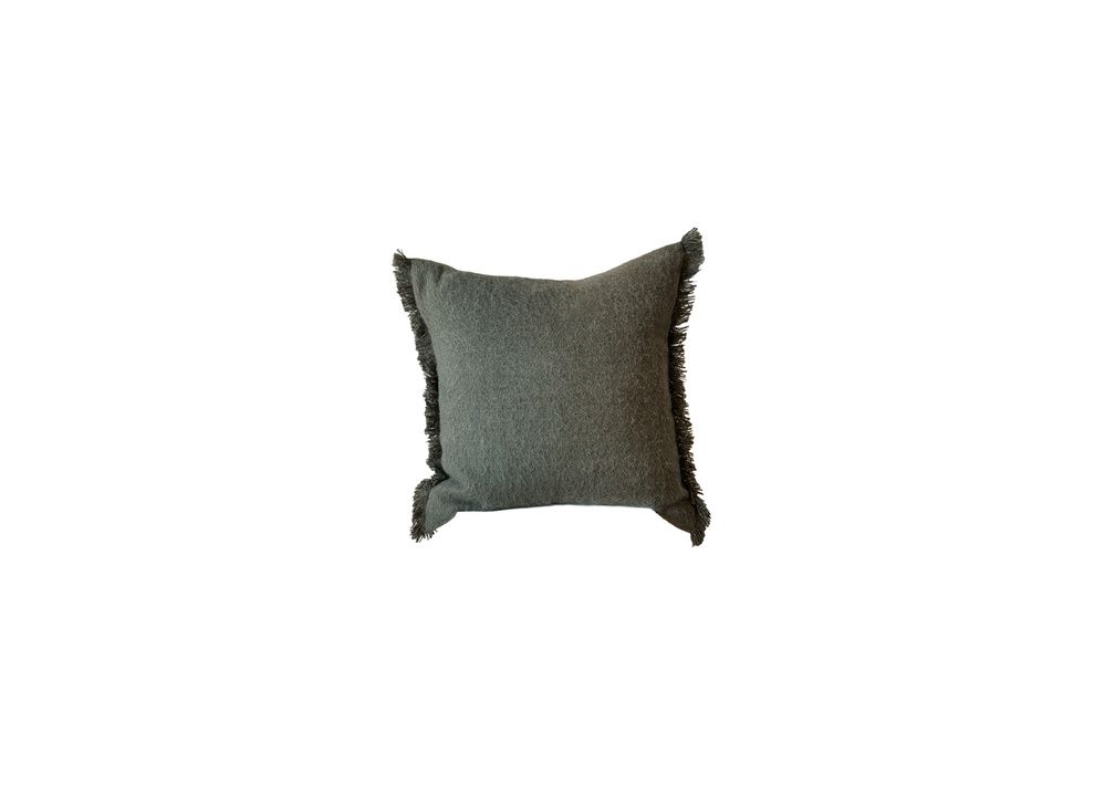 Llama Pillow in Yerba Ontono Fuzzy Texture, 22" x 22"