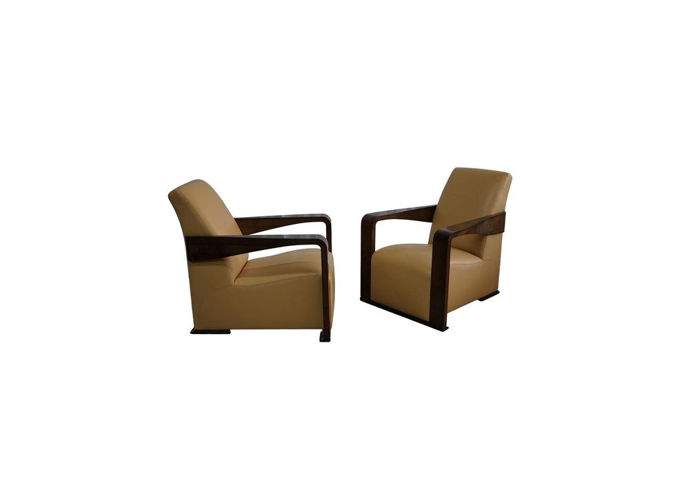 1980's Art Deco Style Armchair by Hughes Chevalier, 28" x 33 1/2 x 34 1/2", SH: 16 1/2"