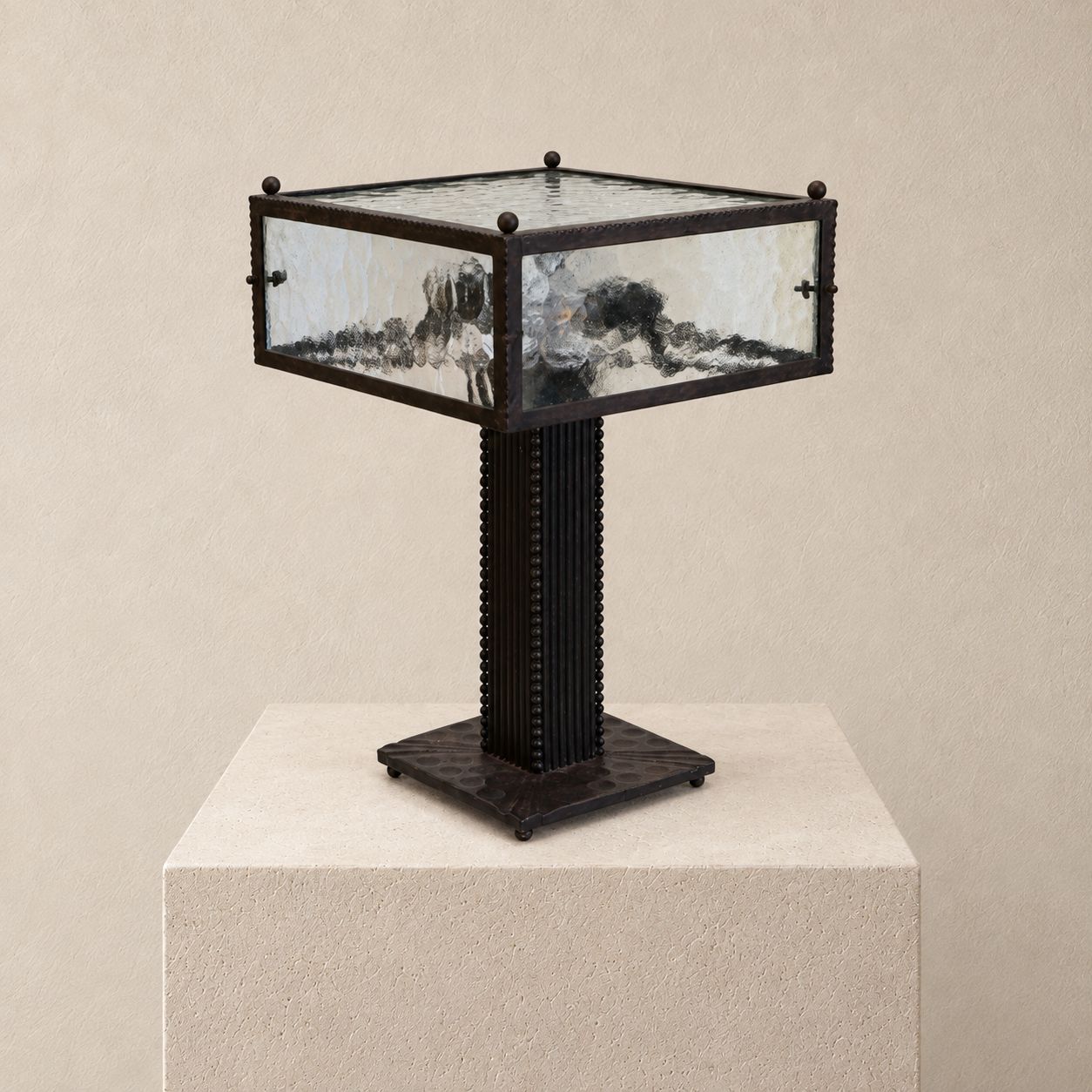 Brutalist Bronze Desk Lamp
