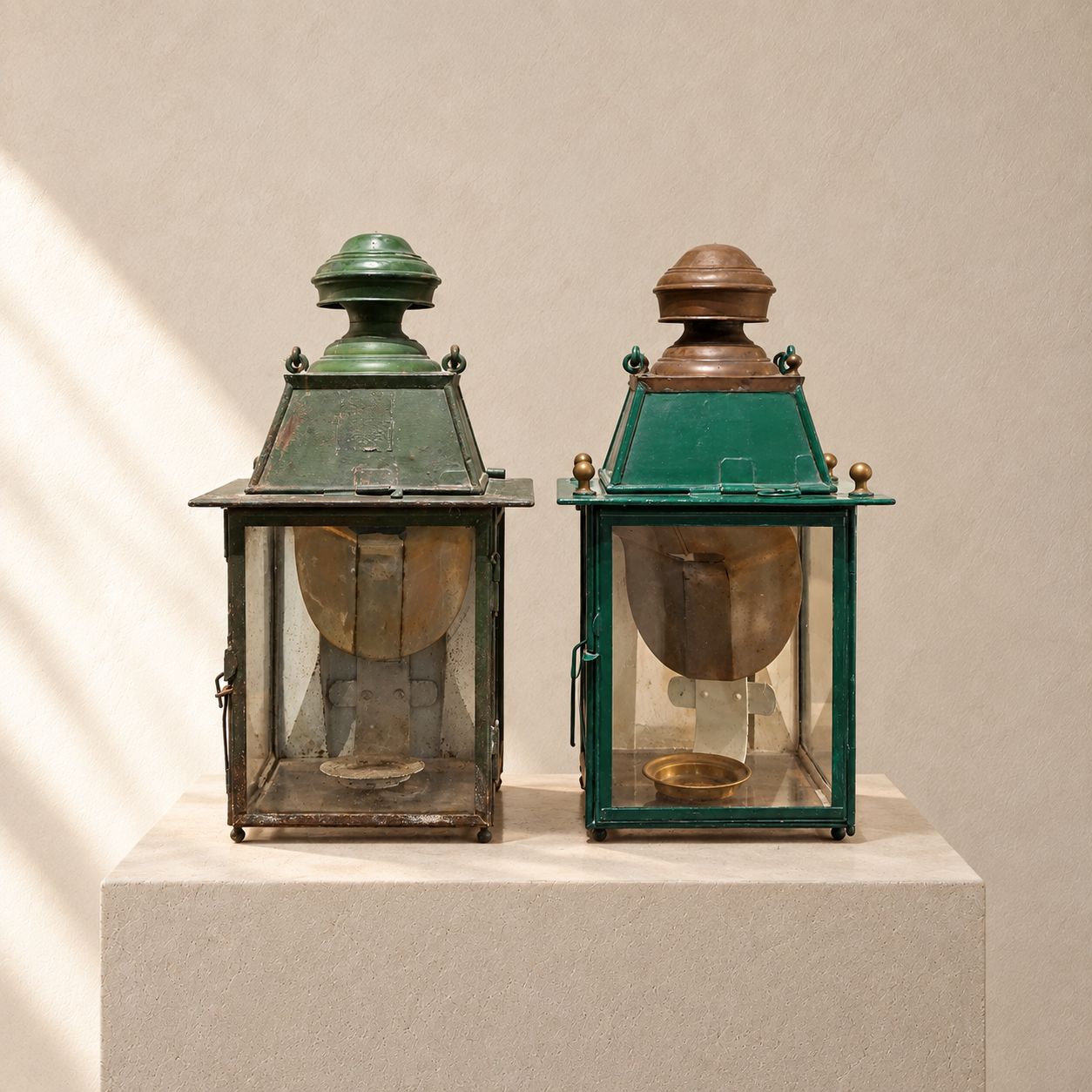Green and Copper Wall Lantern