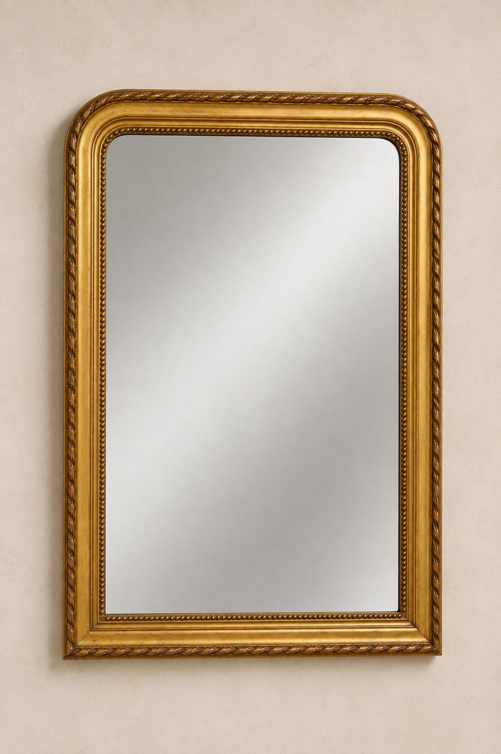 Gold Gilt Louis Philippe Mirror with Mercury Glass