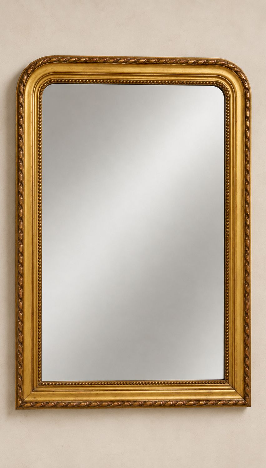 Gold Gilt Louis Philippe Mirror with Mercury Glass